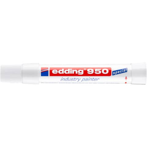 Marcatore a cera edding 950 punta conica 10 mm bianco E-950 049